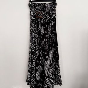 India Boutique Black & White Dress/Skirt with Coconut Buckle